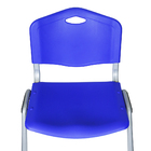 Kit 2 Cadeira Universitária Unim Azul Empilhavel Escola Azul