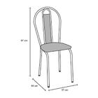 Kit 2 Cadeiras 058 América Cromo/preto Grafiato