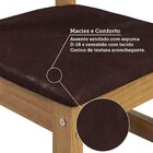 Kit 2 Cadeiras 100% Madeira Maciça Com Assento Estofado Napol