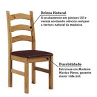 Kit 2 Cadeiras 100% Madeira Maciça Com Assento Estofado Napol