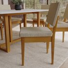 Kit 2 Cadeiras 100% Madeira Maciça Encosto E Assento Estofado