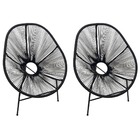 Kit 2 Cadeiras Acapulco Três Pés Com Fios De Fibra Sintética