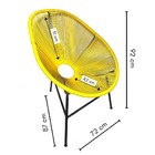 Kit 2 Cadeiras Acapulco Três Pés Com Fios De Fibra Sintética