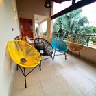 Kit 2 Cadeiras Acapulco Três Pés Com Fios De Fibra Sintética