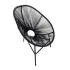 Kit 2 Cadeiras Acapulco Três Pés Com Fios De Fibra Sintética