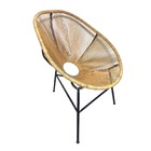 Kit 2 Cadeiras Acapulco Três Pés Com Fios De Fibra Sintética