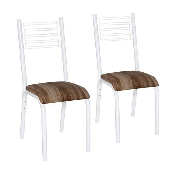 Kit 2 Cadeiras Aço Camila Clássica Ciplafe