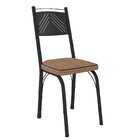 Kit 2 Cadeiras Aço Carbono Estofado Tecido Sintético Espuma D