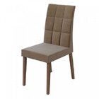 Kit 2 Cadeiras Acolchoadas Odara Móveis Lopas Imbuia Naturale