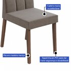 Kit 2 Cadeiras Acolchoadas Odara Móveis Lopas Imbuia Naturale