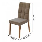 Kit 2 Cadeiras Acolchoadas Odara Móveis Lopas Rovere Naturale