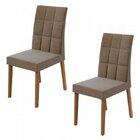 Kit 2 Cadeiras Acolchoadas Odara Móveis Lopas Rovere Naturale