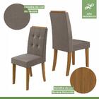 Kit 2 Cadeiras Acolchoadas Odara Móveis Lopas Rovere Naturale