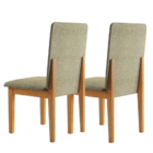 Kit 2 Cadeiras Agata Candian Jcm Movelaria Cinamomo-linho 2901