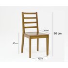 Kit 2 Cadeiras Aline 90x41cm Carmo Móveis Mel