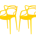 Kit 2 Cadeiras Allegra Amarela