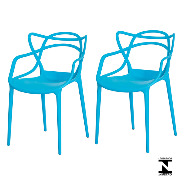 Kit 2 Cadeiras Allegra Azul