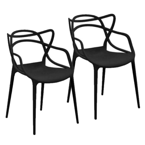 Kit 2 Cadeiras Allegra Design Cozinha Sala De Estar Jantar Em