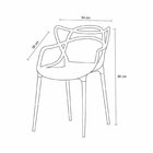 Kit 2 Cadeiras Allegra Flex 85cmx54cmx56 Cm Nude