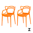 Kit 2 Cadeiras Allegra Laranja