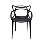 Kit 2 Cadeiras Allegra Master Preta Empilhável Para Sala de J