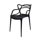 Kit 2 Cadeiras Allegra Master Preta Empilhável Para Sala de J