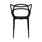 Kit 2 Cadeiras Allegra Master Preta Empilhável Para Sala de J