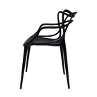 Kit 2 Cadeiras Allegra Master Preta Empilhável Para Sala de J