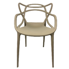 Kit 2 Cadeiras Allegra Nude Empilhável Para Cozinha Sala De J