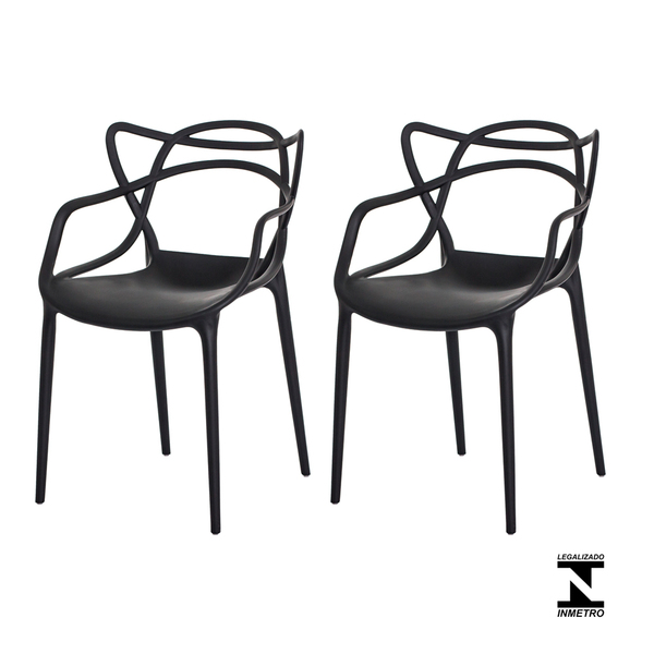 Kit 2 Cadeiras Allegra Preta