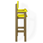 Kit 2 Cadeiras Alta Refeição Infantil Criança Restaurante Lan