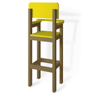 Kit 2 Cadeiras Alta Refeição Infantil Criança Restaurante Lan