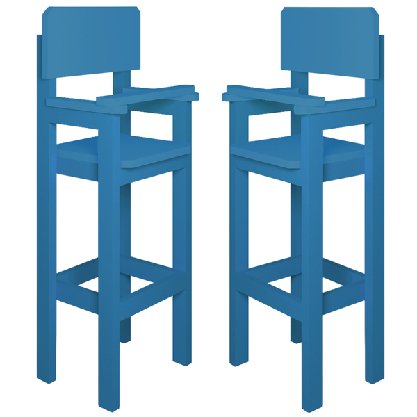 Kit 2 Cadeiras Alta Refeição Infantil Criança Restaurante Lan