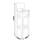 Kit 2 Cadeiras Alta Refeição Infantil Criança Restaurante Lan