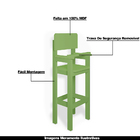Kit 2 Cadeiras Alta Refeição Infantil Criança Restaurante Lan