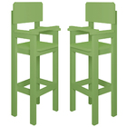 Kit 2 Cadeiras Alta Refeição Infantil Criança Restaurante Lan