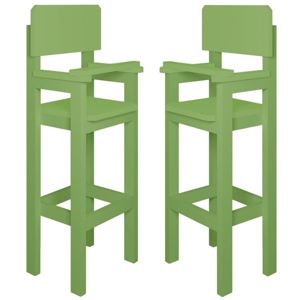 Kit 2 Cadeiras Alta Refeição Infantil Criança Restaurante Lan