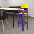 Kit 2 Cadeiras Alta Refeição Infantil Criança Restaurante Lan