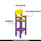 Kit 2 Cadeiras Alta Refeição Infantil Criança Restaurante Lan