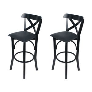 kit-2-cadeiras-altas-fixas-pretas-estofadas-pretas-merlim-em-madeira