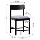 Kit 2 Cadeiras Amber Madeira Maciça Assento Estofado Linho Pr