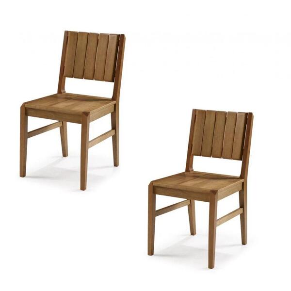 Kit 2 Cadeiras Angra Em Madeira Eucalipto Mel