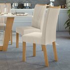 Kit 2 Cadeiras Apogeu  Amêndoa Clean/linho Rinzai Bege