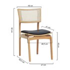 Kit 2 Cadeiras Apollo Madeira Maciça Encosto Telinha Assento