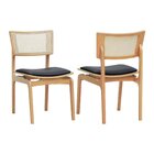 Kit 2 Cadeiras Apollo Madeira Maciça Encosto Telinha Assento