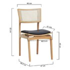 Kit 2 Cadeiras Apollo Madeira Maciça Encosto Telinha Assento