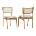Kit 2 Cadeiras Apollo Madeira Maciça Encosto Telinha Assento
