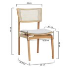 Kit 2 Cadeiras Apollo Madeira Maciça Encosto Telinha Assento