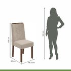 Kit 2 Cadeiras Astrid Móveis Lopas Imbuia Clean/naturale Creme