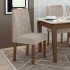 Kit 2 Cadeiras Astrid Móveis Lopas Imbuia Clean/naturale Creme